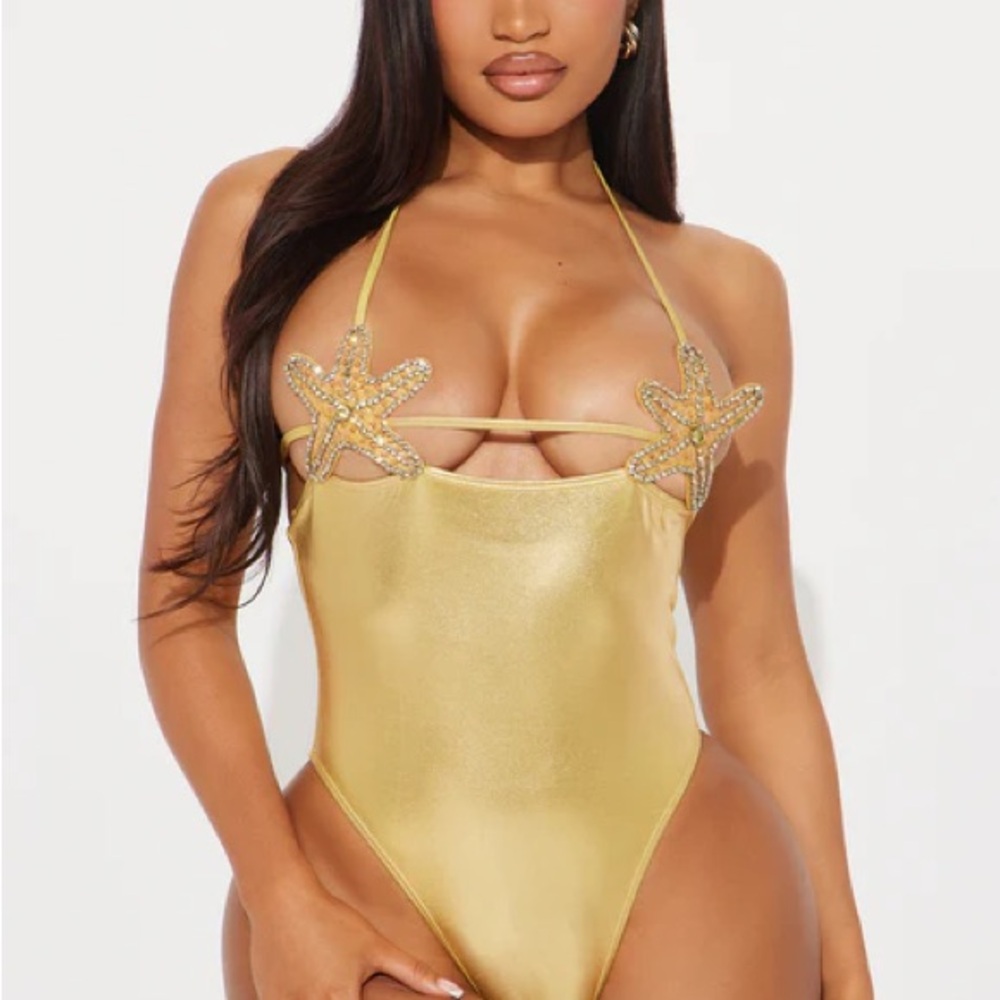 Fashion Nova Gold Starfish One Piece